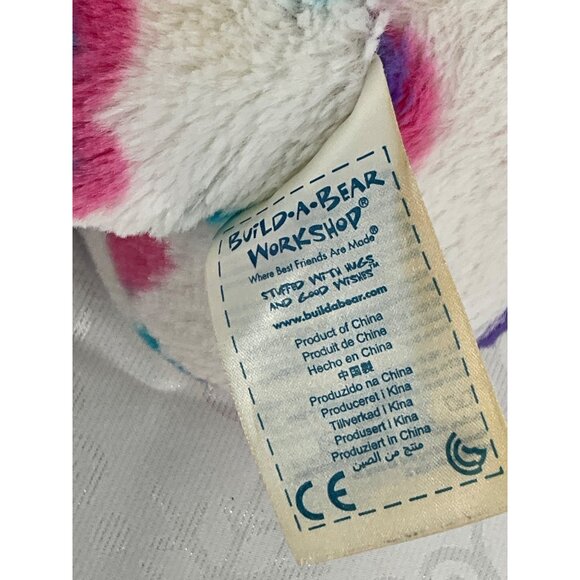 Build-A-Bear Workshop Stuffed Plush Teddy Bear With‎ Heart Pattern - Picture 3 of 3